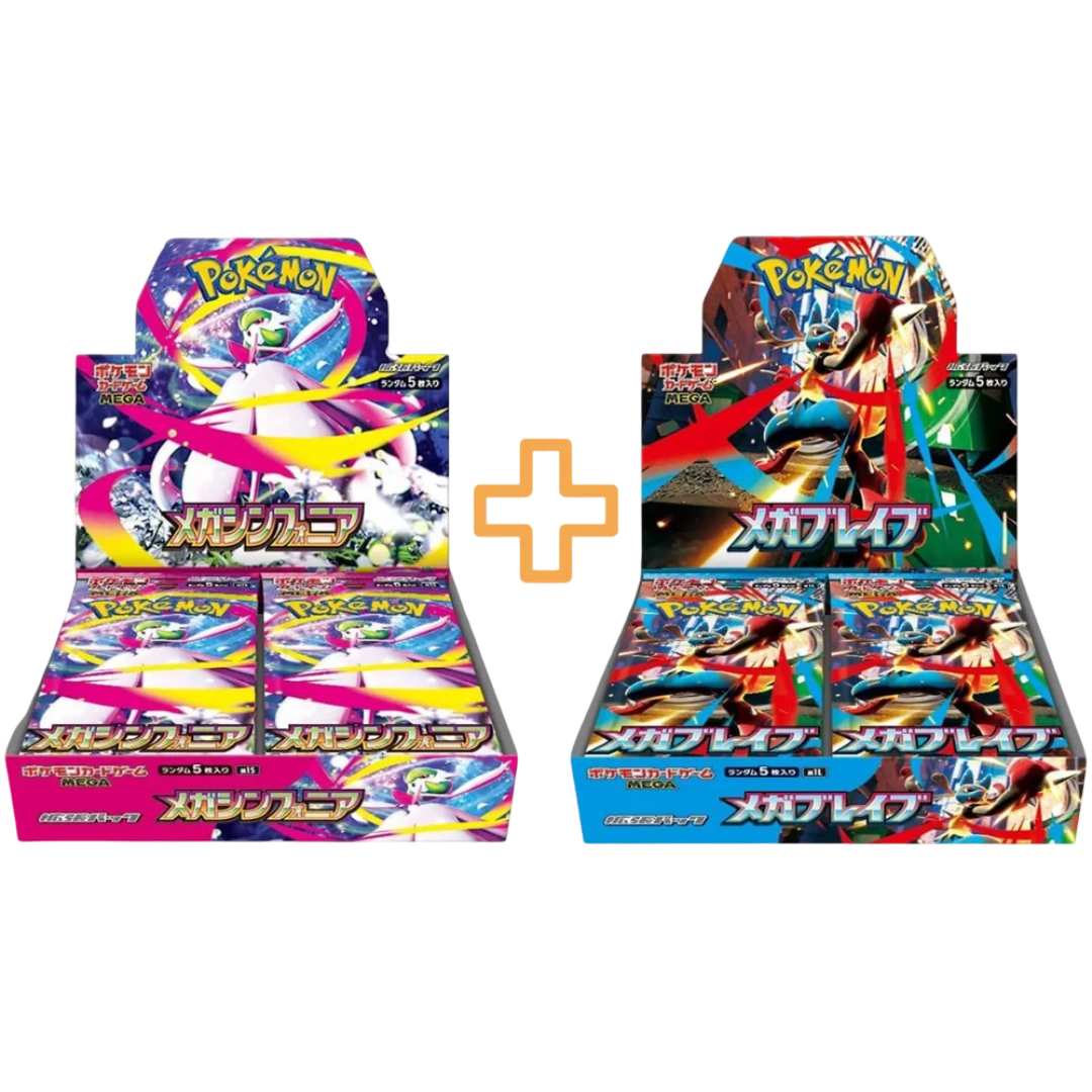 Pokemon TCG: JAPANESE Mega Brave + Symphonia - Booster Box Bundle