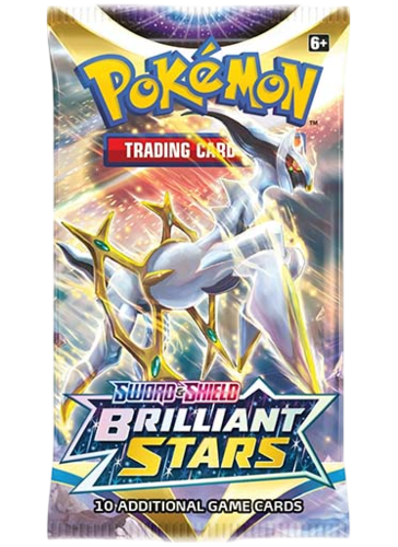 Pokémon TCG: Sword & Shield-Brilliant Stars 3 Booster Packs, Coin