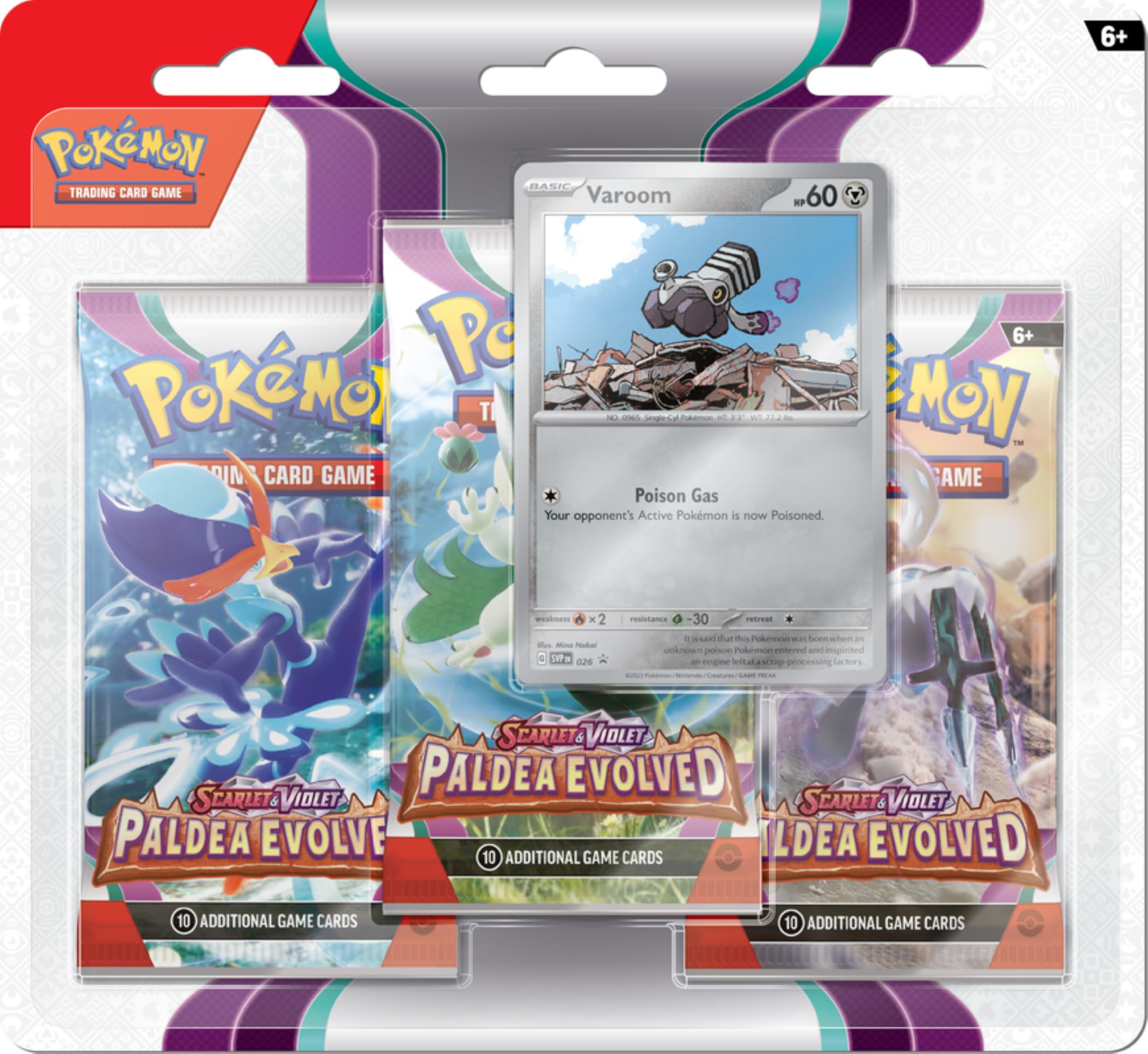 Pokémon TCG: Scarlet & Violet Paldea Evolved 3-Pack Blister - Varoom