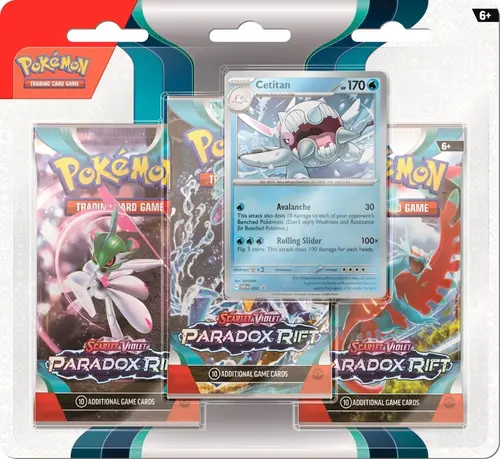 Pokémon TCG: Scarlet & Violet Paradox Rift 3-Pack Blister Cetitan