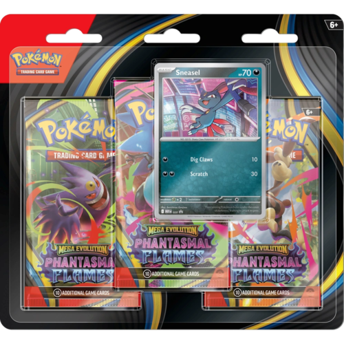 Pokémon TCG: Mega Evolution Phantasmal Flames 3-Pack Blister – Sneasel